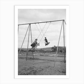 Schoolchildren At Play, Concho, Arizona By Russell Lee 1 Art Print