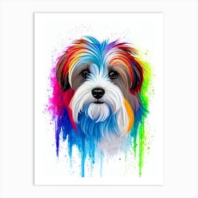Havanese Rainbow Oil Painting Dog Art Print