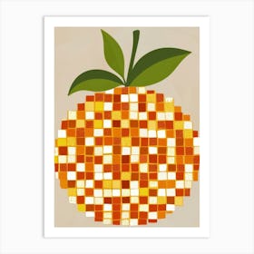 Mosaic Orange 6 Art Print