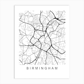 Birmingham Map Art Print