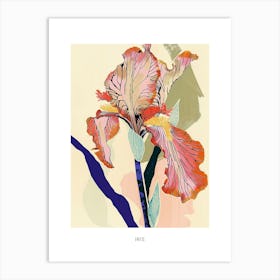 Colourful Flower Illustration Poster Iris 7 Art Print