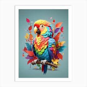 Colorful Parrot 2 Art Print