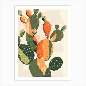 Prickly Pear Cactus Minimalist 4 Art Print