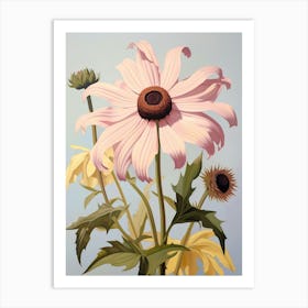 Floral Illustration Black Eyed Susan 1 Art Print