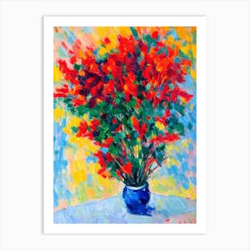 Anniversary Flowers Matisse Inspired Flower Art Print