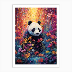 Panda Art In Neo Impressionism Style 4 Art Print