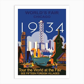 Chicago, World Fair 1934 Art Print