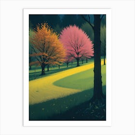 Autumn In The Park Art Print