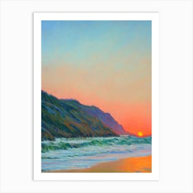 Sunset Beach California Monet Style Art Print