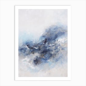 Dreamy Neutral Colours Abstract Painting Art Print