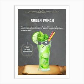 Green Punch Art Print