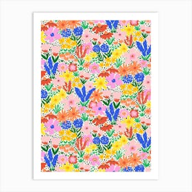 Colorful Summer Wild Flower Happy Meadow Art Print