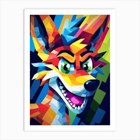 Crash Fox 1 Art Print