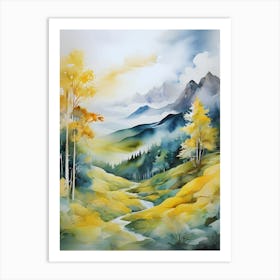 Landscape Watercolor Painting Art Print