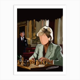 Diana and chess Art Print