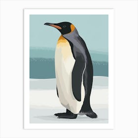 Emperor Penguin King George Island Minimalist Illustration 3 Art Print