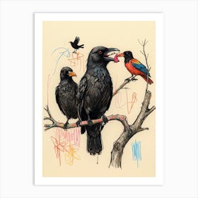 Crows 9 Art Print