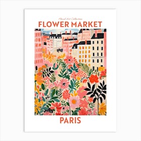 Paris France Flower Market Floral Art Print Travel Print Plant Art Modern Style Art Print