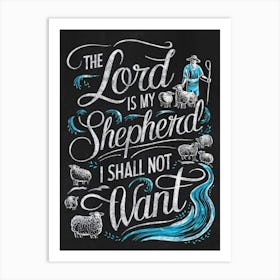 The Lord Is My Shepherd Art Print