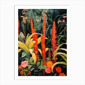 Tropical Plant Painting Snake Plant 1 Art Print