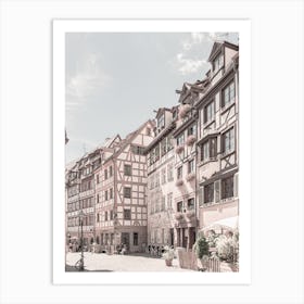 Nuremberg Germany, historic old town city center Art Print