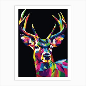 Colorful Deer Art Print