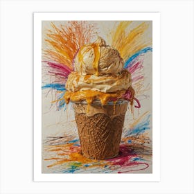 Ice Cream Sundae 3 Art Print