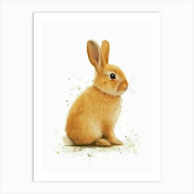Netherland Dwarf Rabbit Nursery Illustration 3 Art Print