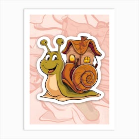 Snail House Sticker 2 Art Print