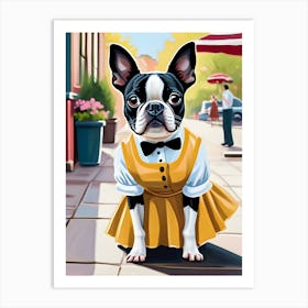 Boston Terrier-Reimagined 17 Art Print