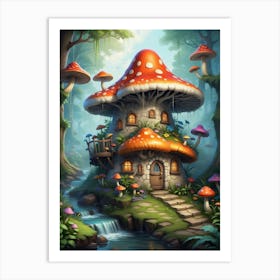 Fairy House In The Forest Art Print