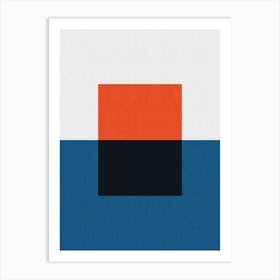 Blue and red geometry 5 Art Print