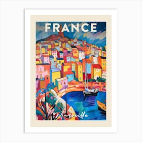 Marseille France 3 Fauvist Painting Travel Poster Art Print