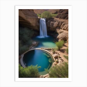 Waterfall In The Desert Art Print