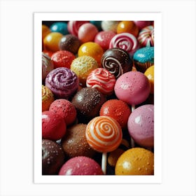 Colorful Lollipops Art Print