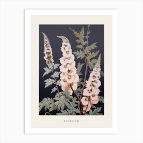 Flower Illustration Aconitum 1 Poster Art Print