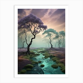 Landscape With Trees 1 Art Print