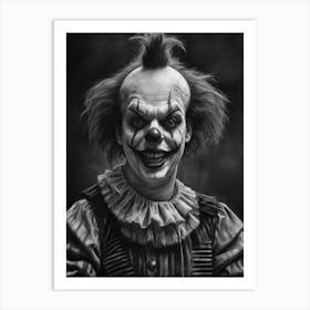 Chilling Chuckles Creepy Freaky Clown Art Print