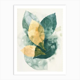 Watercolor Leaves 2 Art Print