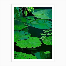 Water Fern Vibrant Art Print