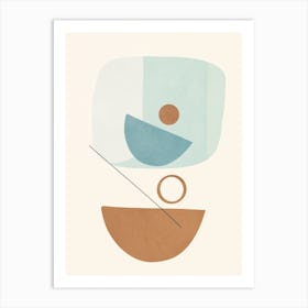 Azzurro Shapes No 4 Art Print