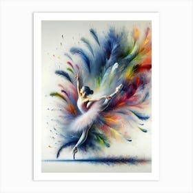 Ballerina With Feathers Art Print