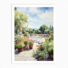 Volksgarten Austria Watercolour Painting 1  Art Print