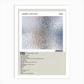 YOU By James Arthur. 2019 Poster Art Print