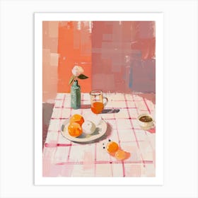 Pink Breakfast Food English Breakfast 4 Art Print