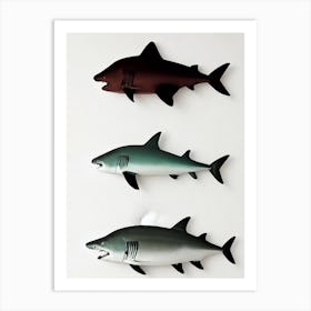 Hammerhead Shark Vintage Poster Art Print
