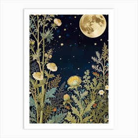 Nature And Moon Style William Morris 10 Art Print