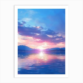 Sunset Over Water 3 Art Print