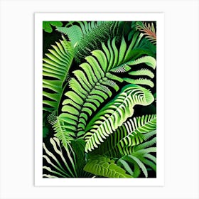 Ostrich Fern Vibrant Art Print