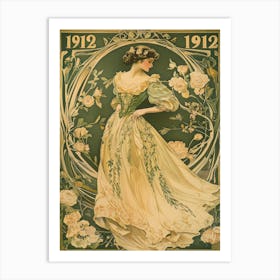 Aihrgdesign A Vintage Art Poster For An Art Nouveau Exhibitio F9830e69 8d58 4772 89fe 138f1f1d89e5 1 Art Print